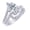 platinum, variant on 2.25 Carat LAB GROWN DIAMOND Curving Pave & Prong-set Round Marquise Cut Diamond Engagement Ring & Wedding Band Set (E-F, VS2-SI1, 1.5 Ct Center) 14K White Gold Size: 6.5