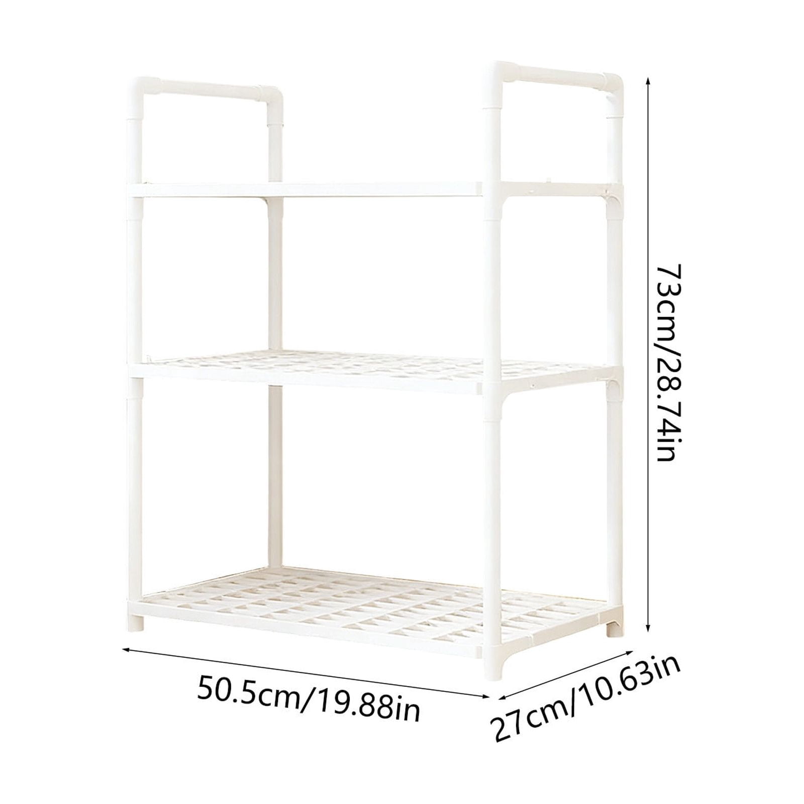 Werulen Multi Layer Kitchen Storage Rack for Home,Floor Standing Storage Rack for Bathroom,Household Organizer for Daily Necessities,Kitchen Bathroom Storage Rack,Multi Layer Floor Storage Shelf