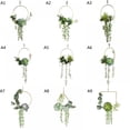 thumbnail image 2 of Floral Hoop Plant Wreath Metal Floral Wreath Garland Succulent Wedding Wreath Eucalyptus Metal Ring Hoop Hanging Succulent Wall Hoop Garland Wreath for Backdrop Wall Decor, 2 of 8