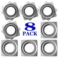 thumbnail image 1 of 8Pack Lazy Susan Hardware, 4Inch Square Rotating Bearing Plate, 300Lbs Capacity Lazy Susan Turntable Bearing For For Serving Trays, Kitchen Storage Racks, Craft Table, Zinc Plated Steel Swivel Plate, 1 of 5