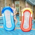 thumbnail image 2 of Inflatable Women Air Mattress Water Hammock Swimming Ring Kids Big Float Toy Swim Tube Chair Pool Floats Accessories Blue, 2 of 5