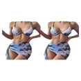 thumbnail image 1 of Yuarrent Traje de baño de verano para mujer, traje de baño de tres piezas teñido dividido con cable acolchado, traje de baño de viaje para vacaciones Type2 NO2 Yuarrent CBP221213, 1 of 5