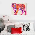 thumbnail image 4 of ARISTURING  Stylish Pink And Orange Tiger Canvas Poster Wall Art Preppy Room Decor Animal Print Art Print Preppy Animal Painting Poster Bedroom Dorm Picture, 4 of 4