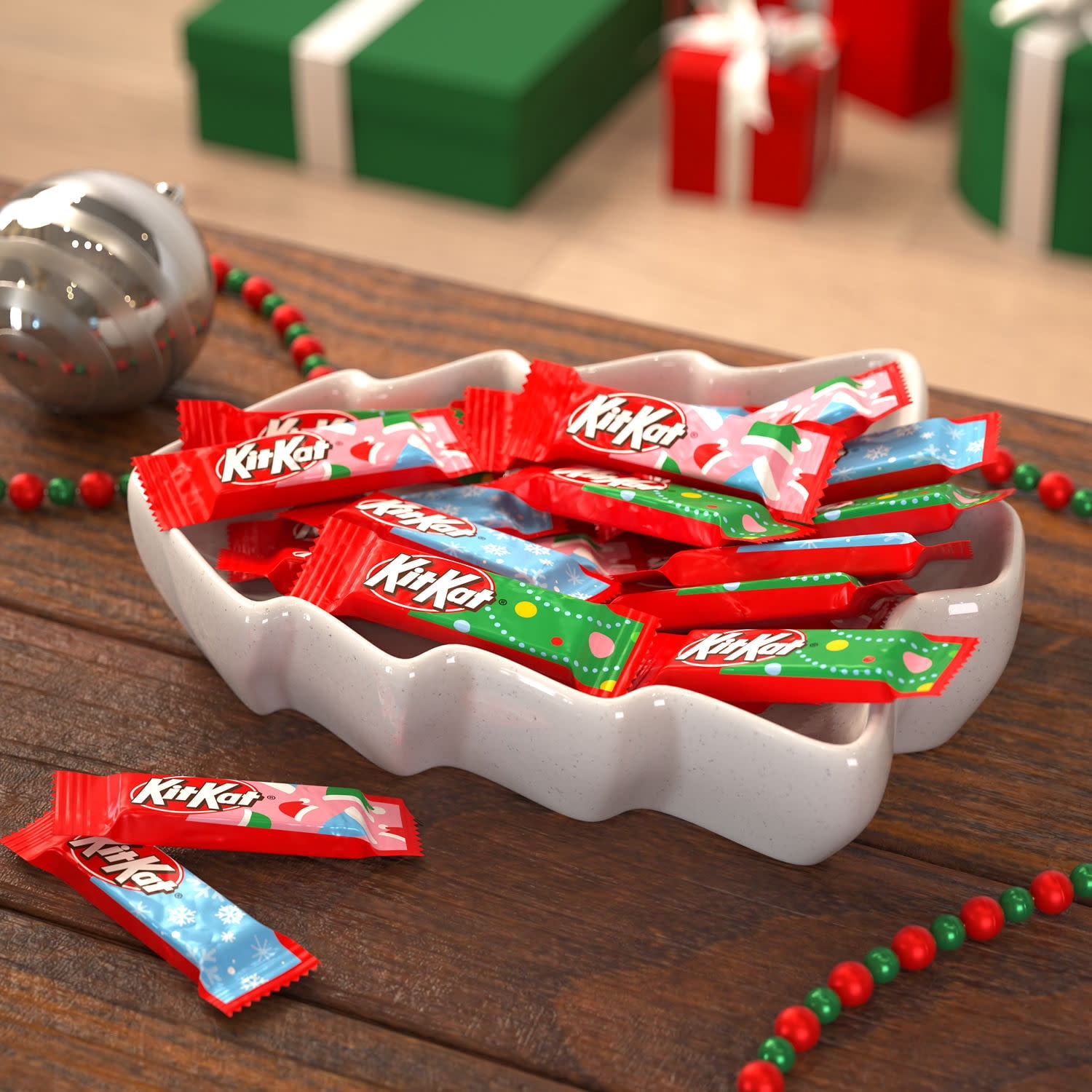 (3 pack) Kit Kat Miniatures Milk Chocolate Wafer Christmas Candy, Bag 9.6 oz