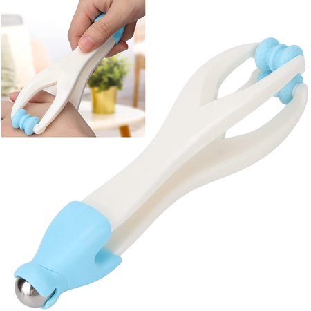 Hand Massage, 2 in 1 Finger Joint Acupoint Massager Kit Relief Stress Blood Circulation Acupressure Massage Roller(Blue)