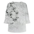 thumbnail image 3 of Cilsoka 3/4 Sleeve T Shirts for Women Loose Shirts for Women Gym Going out Tops for Women Fall Graphic Tees for Women Y2k Dressy Blouses for Women Elegant My Orders, 3 of 5