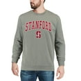 thumbnail image 3 of Men's Colosseum Heather Gray Stanford Cardinal Arch & Logo Crew Neck Sweatshirt, 3 of 4