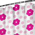 thumbnail image 3 of Pink Daisy Flower Polka Dots Pattern Shower Curtain 84"x72" ,Bathroom Decorative Shower Curtains Set with 12 Hooks,Modern Waterproof Washable Shower Curtain, 3 of 6