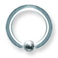 thumbnail image 2 of Designer Stainless Steel Sgss Captive 10G (2.6Mm) 5/8 (15Mm) Dia 4Mm Gap W 5Mm Ball Made In China -Jewelry By Sweet Pea Creations, 2 of 2