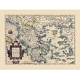 thumbnail image 2 of Ortelius 24x19 White Modern Wood Framed Museum Art Print Titled - Hellenic Republic Greece - Ortelius 1606, 2 of 4