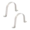 thumbnail image 4 of Unique Bargains 10 Pcs 80mm Diameter Stainless Steel U Shaped Saddle Clamp Tube Pipe Clip, 4 of 5