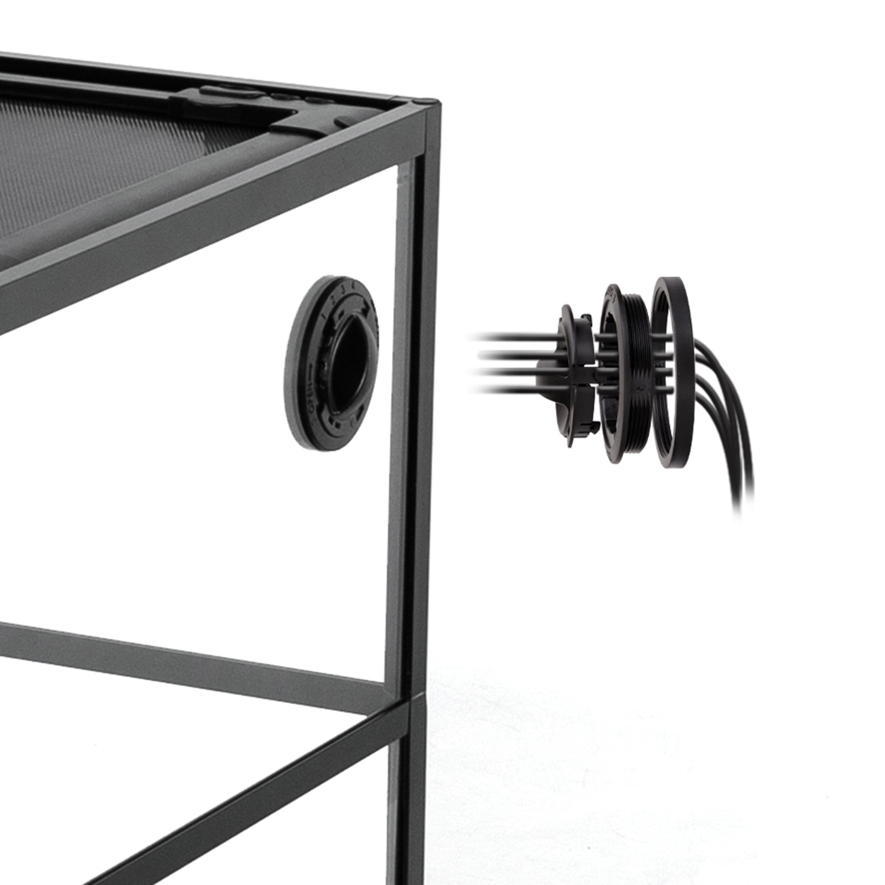 REPTIZOO 40 Gallon Large Tempered Glass Turtle Tank with Basking Platform for Turtle, Black