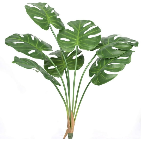Artificial Palm Plants Leaves Faux Turtle Leaf Fake Tropical Large Palm Tree Leaves Imitation Leaf Artificial Plants for Home Kitchen Party Flowers Arrangement Wedding Decorations