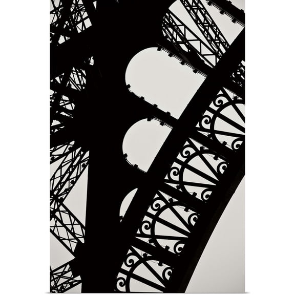 Great BIG Canvas | Rolled Erin Berzel Poster Print entitled Eiffel Tower Latticework I
