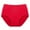 Red, variant on yunLCZ Women's Cotton Underwear High Waist Women's Large Comfortable Underwear Trackless MidWaist Cotton Bottom Crotch With Raised Hips Contracted Abdomen Traceless Triangle Pants
