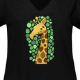 thumbnail image 4 of Inktastic Giraffe silhouette Women's Plus Size V-Neck T-Shirt, 4 of 5