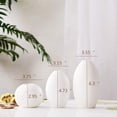 thumbnail image 2 of Small White Ceramic Vase Set for Home Decor -Set of 3 (White), 2 of 8