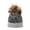 Gray1, variant on Women Sparkly Sequins Knitted Beanie Hat Warm Winter Skull Cap with Soft Pom Pom Black1