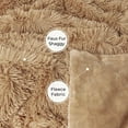 thumbnail image 6 of Superior Hub Decorative Extra Soft Faux Fur Throw Blanket 50" x 60",Solid Reversible Fuzzy Long Hair Shaggy Blanket,Fluffy Cozy Plush Fleece Comfy Microfiber Fur Blanket for Couch Sofa Bed,Camel, 6 of 14
