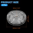 thumbnail image 2 of Uxcell 4 Pack Acrylic Lazy Susan Turntable, 2 Pulgadas Organizador de Giratorio Claro con Rodamiento de Bolas de 360 Grados para Estante de Especias, Mesa, Decoración de Pasteles, Despensa y Baños, 2 of 7