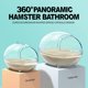 thumbnail image 2 of Baño para hámster - Caja de baño para hámster - Bañera a prueba de polvo, baño de arena, cama transparente - Jaula de juguete para animales pequeños - Accesorios de baño, 2 of 5