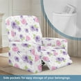 thumbnail image 3 of Xixirimido Pink Purple Roses Stretch Recliner Slipcovers Printed Sofa Cover 4-Piece Lazy Boy Chair Covers Recliner Chair Cover with Side Pockets Furniture Protector for Living Room, 3 of 8