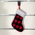 thumbnail image 5 of Christmas Stockings - 4 Pack 9" Big Christmas Stocking Stuffers Black White Buffalo Plaid Plush Fireplace Hanging Stockings Xmas Gift Candy Socks for Family Holiday Christmas Party Decorations, 5 of 8