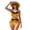Fiery Flame Pattern, variant on Women's Fiery Flame Print High Waisted Bikini Set Halter Cross Back 2 Piece Swimsuit with Drawstring Sides for Summer Beach Pool Vacation