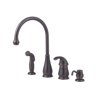 Pfister Treviso High Arc Kitchen Faucet with Sidespray, Available in Various Colors