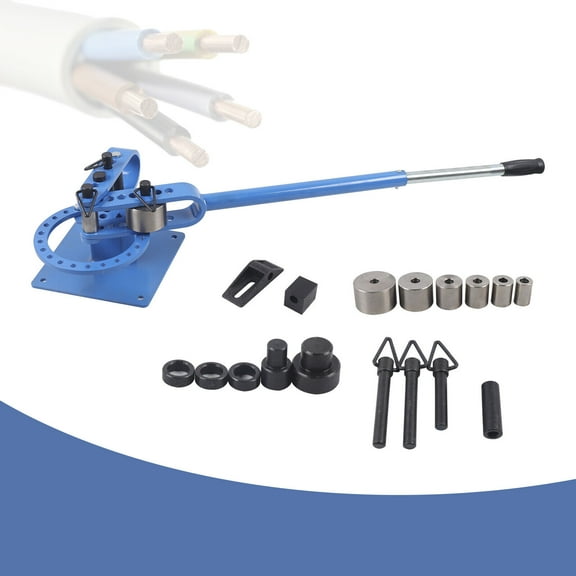 DENEST Premium Pipe Tube Bender 1''-3'' Manual Tube Bender with 7 Dies Metal Tubing