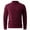 #0424-Wine, variant on Betivan Men's German Velvet Warm Long Sleeve Shirt, Solid Color Round Neck Button Pullover Base Top, Casual Daily Wear Thermal Layering Shirt