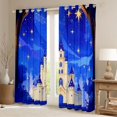 thumbnail image 2 of Feelyou Fairy Elf Castle Curtains Pack of 2 (42x84 Each), Blue Galaxy Curtains Blackout, 2 of 6