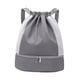 thumbnail image 2 of Mochila con cordón y correa de hombro ajustable, mochila deportiva, almacenamiento de baloncesto Gris, 2 of 9