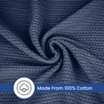 thumbnail image 3 of Linteum Textile 100% Cotton Leno Weave Blanket (Navy Blue, Queen) 90x90 Inches, 3 of 8