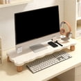 thumbnail image 6 of Natural Wood Monitor Stand with Keyboard Storage for Ergonomic Comfort & Desk Optimization, 6 of 17