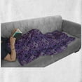 thumbnail image 6 of Rose Soft Flannel Fleece Throw Blanket, Romantic Bouquet Hand Drawn Ink Style Pattern Spring Season Doodle Design, Cozy Plush for Indoor and Outdoor Use, 50" x 60", Purple and Lavender, by Ambesonne, 6 of 6