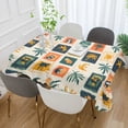thumbnail image 2 of Yayeee Tablecloths 60" x 108" Rectangle Wrinkle Resistant Party Table Cover, Beige Playful Stamp, 2 of 8
