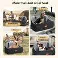 thumbnail image 6 of Large Dog Car Seat, DOMIPET Elevated Pet Car Seat for Dogs up to 55kg, Detachable & Washable Car Dog Bed with Storage Pockets, 6 of 7
