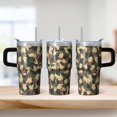 thumbnail image 2 of Camo 20oz Stainless Steel Tumbler with Handle and Straw – Insulated Travel Cup with Sliding Lid, 360° Full Wrap Printed Mug for Home, Outdoor & Sports Use, Camouflage, 2 of 6