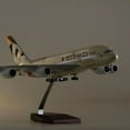 thumbnail image 7 of Cocobaby 1/160 A380 17" Etihad Airplane LED Lamp Resin Aircraft Passanger Plane Model, 7 of 7