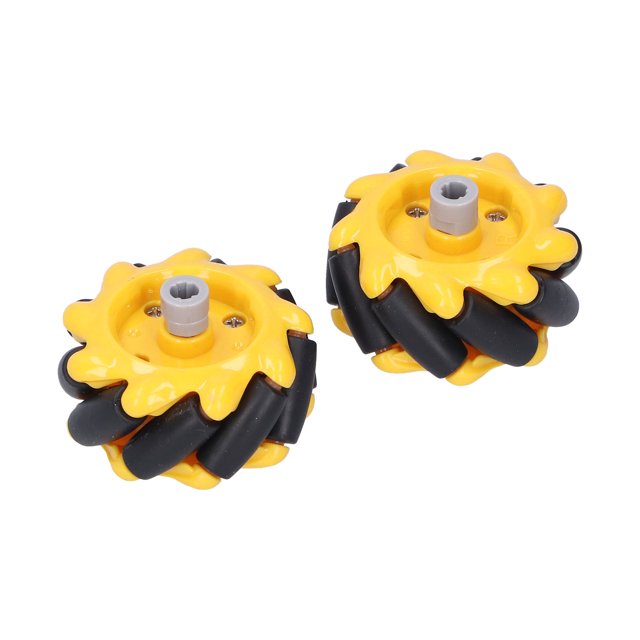 Rueda mecanum omnidireccional Rueda Robot Rueda de Automóvil 48 mm Recubrio para correr Suave Con forma de Rueda Artificial Negra Amarilla Para Motores TT Accesorios para