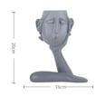thumbnail image 4 of 2x Florero de resina Arte moderno Cara Plantas Escultura Adorno para, 4 of 7