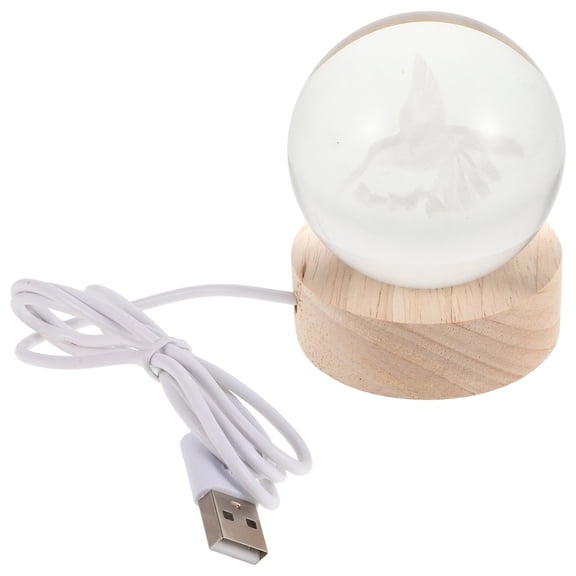 FELTECHELECTR Crystal Ball Lamp with Multicolor LED for Home and Bedroom Decor