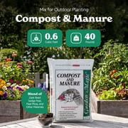 Michigan Peat 5240 Outdoor Garden Compost and Manure Blend, 40 Pound Bag