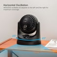 thumbnail image 3 of USA WOOZOO Desk Fan, Oscillating Table  Circulator, 3 Speeds, 32ft   Distance, 112° Adjustable Tilt, 27.5db Quiet Motor, Small Fan for Bedroom, Office, Dorm, Black, 3 of 6
