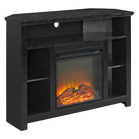 - Walker Edison 44 in. Wood Corner Highboy Fireplace TV Stand