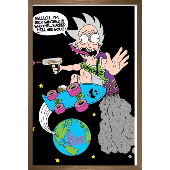 Rick And Morty - Greetings Wall Poster, 14.725" x 22.375", Framed