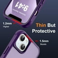 thumbnail image 6 of Compatible with iPhone 13 Case & iPhone 14 Case with Invisible  O-Ring Stand Translucent Case for iPhone 13 & 14 6.1" [Compatible with MagSafe][Great Grip Feeling], Purple, 6 of 18