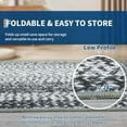 thumbnail image 6 of 3x5 Area Rug, Washable Rug for Bedroom Braided Printed Throw Mat, Living Room Area Rug Non Slip Stain Resistant Small Dining Room Rug, Rustic Accent Small Carpet for Entryway Home Decor, Grey, 6 of 9