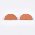 thumbnail image 2 of 200 pc Painted Natural Wood Beads Semicircle Chocolate 15x30x4mm Hole: 1.5mm, 2 of 2